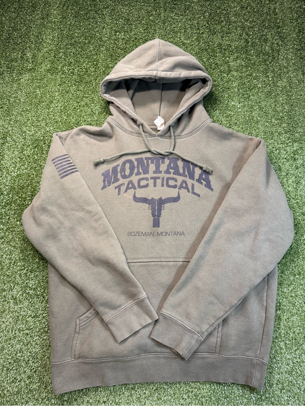 Montana Tactical Olive Green Hoodie‎ Mens Hunting Outdoor American Bozeman M